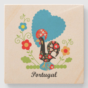 De Portugese rooster Stenen Onderzetter