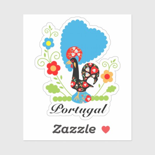 De Portugese rooster Sticker (Vel)