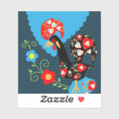 De Portugese rooster Sticker (Vel)