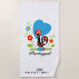 De Portugese rooster Strandlaken
