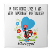 De Portugese rooster Tegeltje (Voorkant)