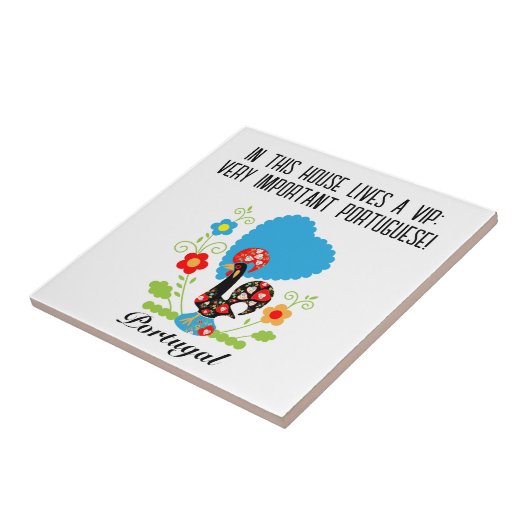 De Portugese rooster Tegeltje (Zijkant)