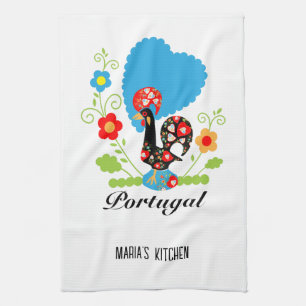 De Portugese rooster Theedoek