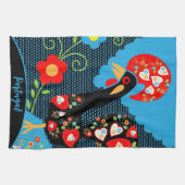 De Portugese rooster Theedoek (Horizontaal)