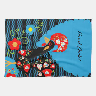 De Portugese rooster Theedoek