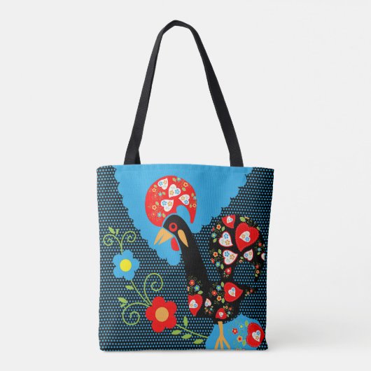 De Portugese rooster Tote Bag (Achterkant)