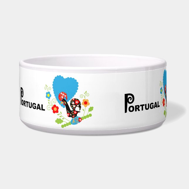 De Portugese rooster Voerbakje (Links)
