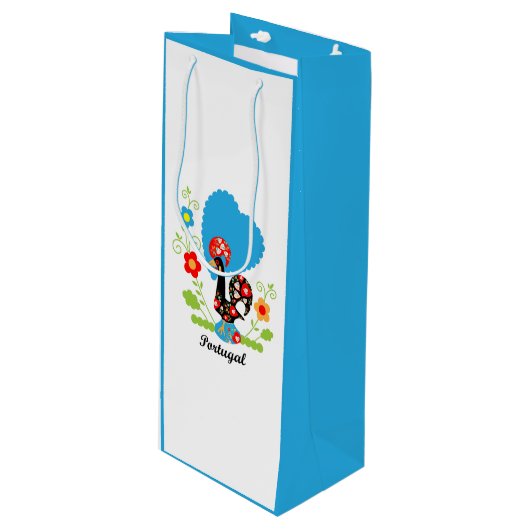 De Portugese rooster Wijn Cadeautas (Voorkant Gekanteld)