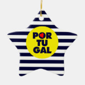 De Portugese zonneschijn Keramisch Ornament (Voorkant)