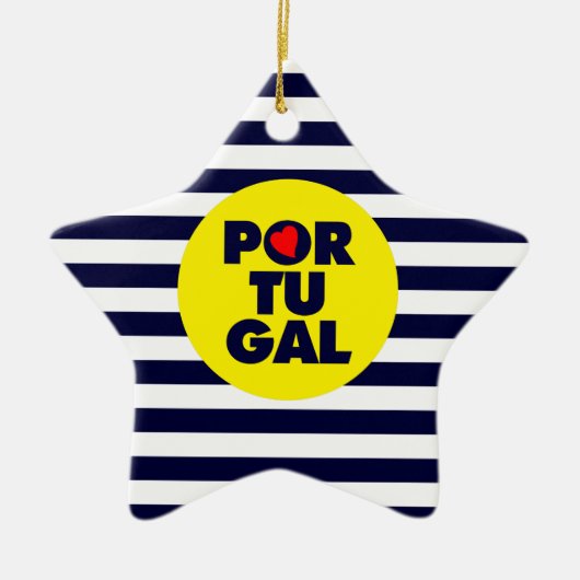 De Portugese zonneschijn Keramisch Ornament (Voorkant)