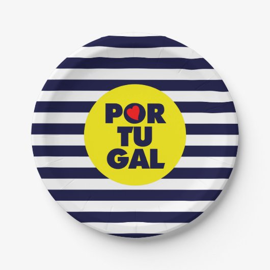 De Portugese zonneschijn Papieren Bordje (Voorkant)