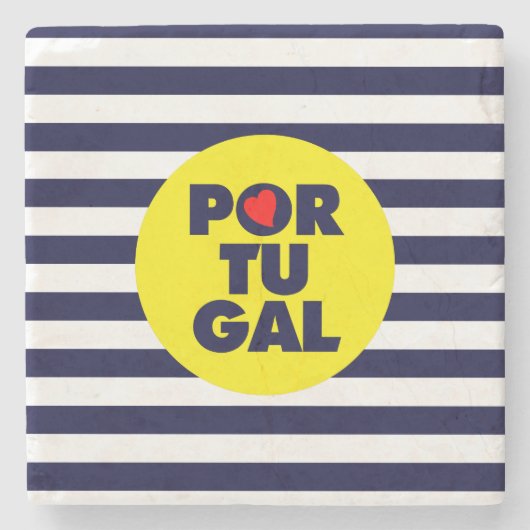 De Portugese zonneschijn Stenen Onderzetter (Voorkant)