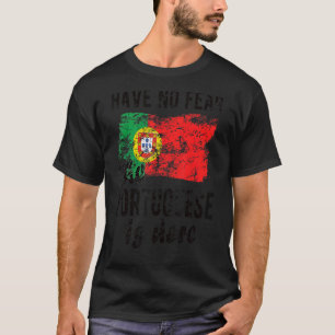 De Portugezen zijn hier Portugal vlag Portugees RO T-shirt