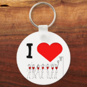 De posities van de Speler van het hart ik houden v Sleutelhanger (Voorkant)