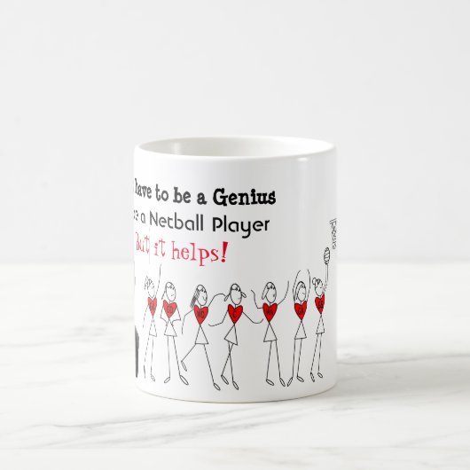 De posities van de Speler van Netball met grappige Koffiemok (Center)