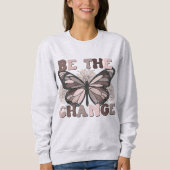 De positieve retro Floral van de Kindness van de V Trui (Voorkant)