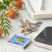 De post-Marathon van de Marathon van Wisconsin Sleutelhanger (Zijkant)