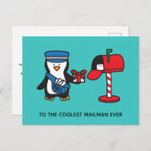 De Post van de Brievenbesteller van de Vakantie Briefkaart (Voorkant / Achterkant)