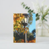 De Post van de lamp in Herfst Briefkaart (Staand voorkant)