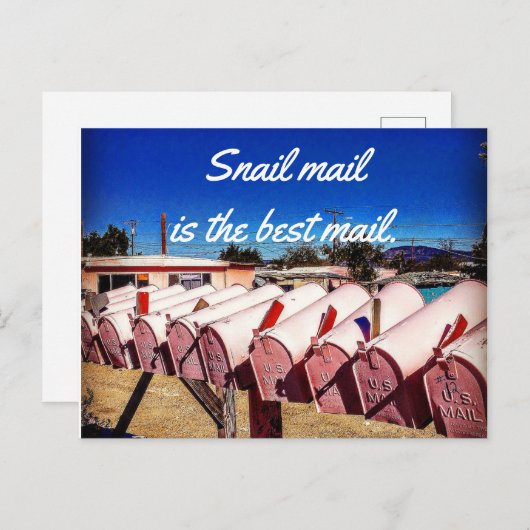 De Post van de slak is het Beste Briefkaart van de (Voorkant / Achterkant)