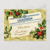 De Post van het Telegram van de Groeten van Feestdagenkaart (Voorkant)