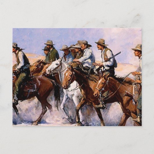 "De post" Westerne kunst van WHD Koerner Briefkaart (Voorkant)