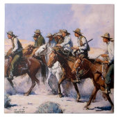 "De post" Westerne kunst van WHD Koerner Tegeltje (Voorkant)