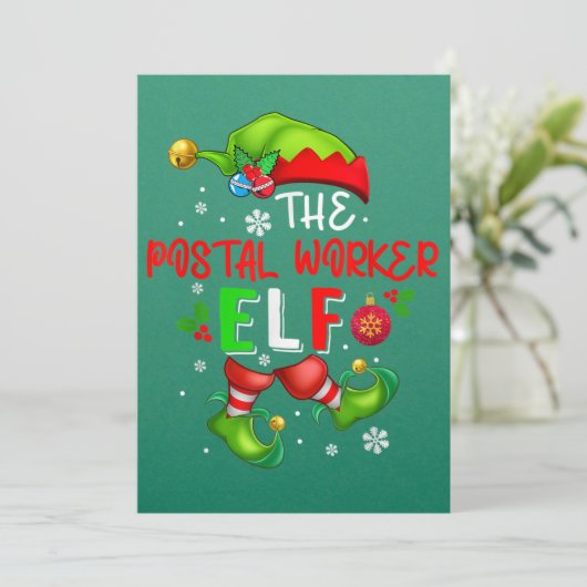 De Postbode Elf Kerst Elf Kleding Liefhebber Kaart (Staand voorkant)