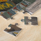 De posten van het teken bij het Punt van de Rum. G Legpuzzel (Zijkant)