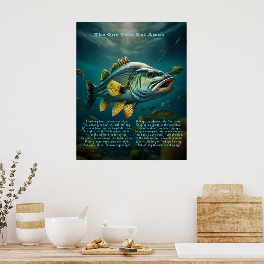 De Poster 'The One That Got Away' Met Gedicht (Keuken)