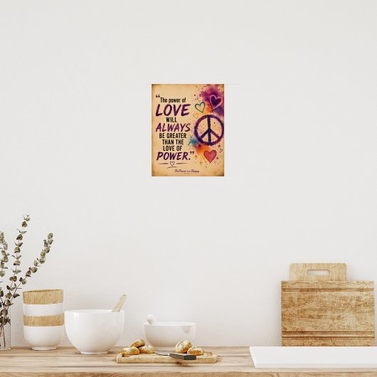 DE POSTER VAN DE KRACHT VAN DE LIEFDE (Keuken)