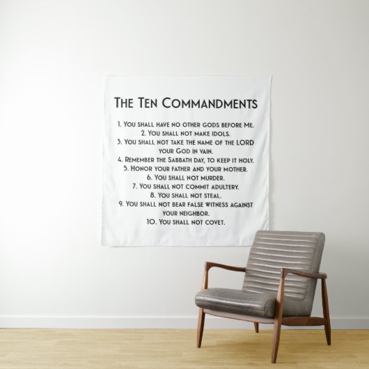 De Poster van de Tien Geboden Wandkleed (In situ)