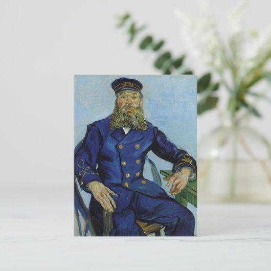 De postman Joseph Roulin van Vincent van Gogh Briefkaart (Staand voorkant)