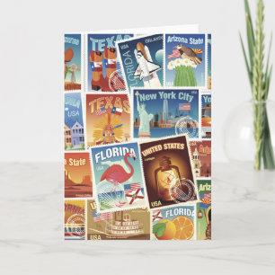 De Postzegels van Verenigde Staten Kaart