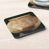 De pot met geometrische decoratie in de Halaf-stij Drankjes Onderzetter (Linkerzijde)