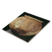 De pot met geometrische decoratie in de Halaf-stij Tegeltje (Zijkant)