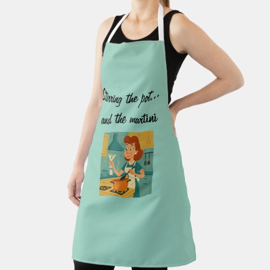 "De pot roeren... en de Martini" Schort (Insitu)