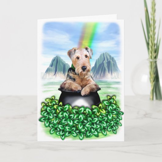 De Pot van Airedale Terrier van Gouden Kaart (Voorkant)