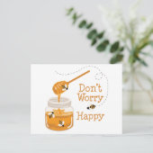 De pot van Honing Briefkaart (Staand voorkant)