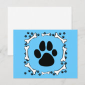 De Poten van de hond en het Bot van de Hond Briefkaart (Voorkant / Achterkant)