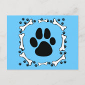 De Poten van de hond en het Bot van de Hond Briefkaart (Voorkant)