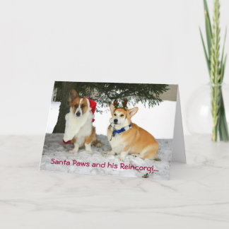 De Poten van de kerstman en zijn Reincorgi Feestdagen Kaart