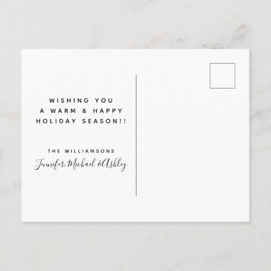 De Poten van de kerstman | Kat van het Rendier Briefkaart (Achterkant)