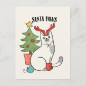 De Poten van de kerstman | Kat van het Rendier Briefkaart (Voorkant)