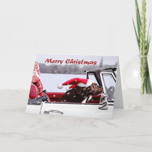 De Poten van de kerstman op een Opdracht! Feestdagen Kaart (Voorkant)