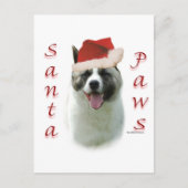 De Poten van de Kerstman van Akita Feestdagenkaart (Voorkant)