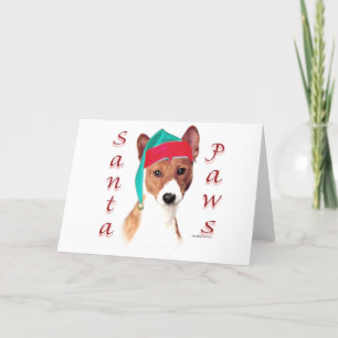 De Poten van de Kerstman van Basenji Feestdagen Kaart