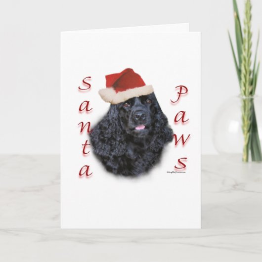 De Poten van de Kerstman van de cocker-spaniël Feestdagen Kaart (Voorkant)