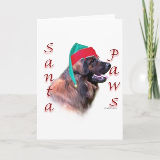 De Poten van de Kerstman van Leonberger Feestdagen Kaart (Voorkant)