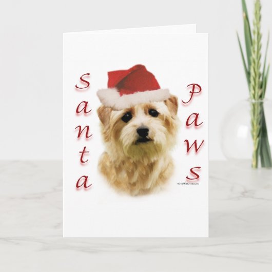 De Poten van de Kerstman van Norfolk Terrier Feestdagen Kaart (Voorkant)